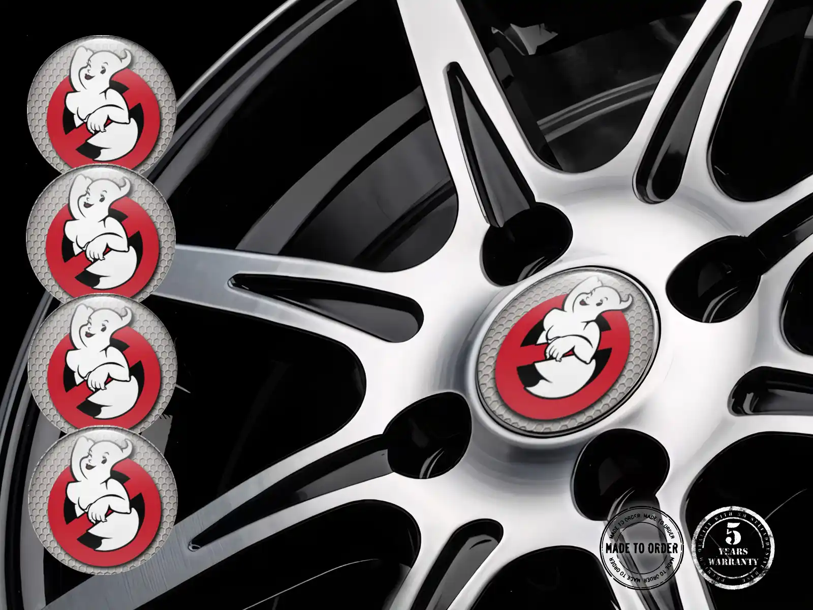 Rim Stickers for Cars Domed Emblem Edition
